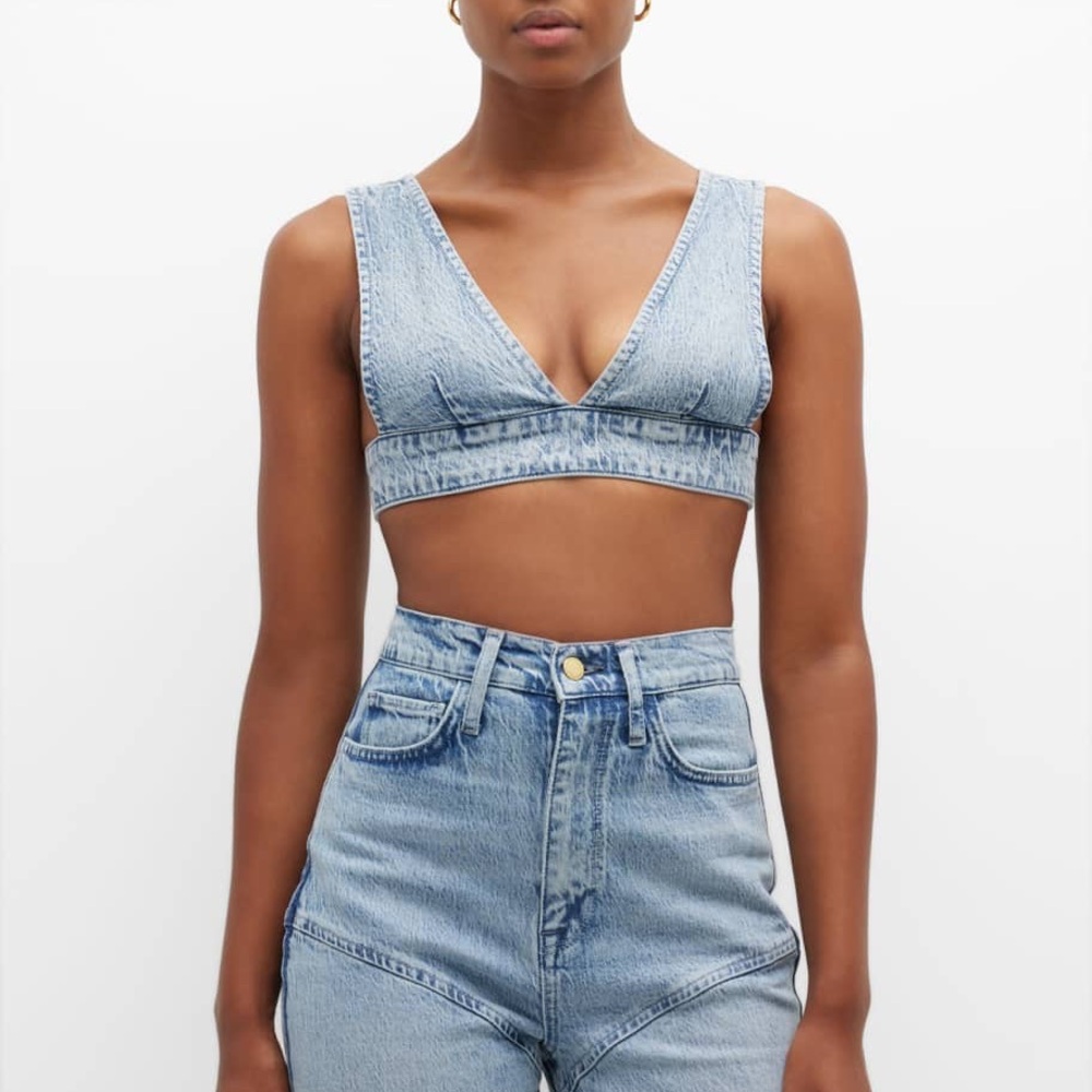 Triarchy NWT vista denim bra bralette top XS